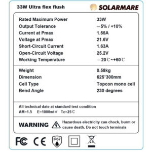 Solarmare 33W Flush IP67 ETFE Ultra Flex - Image 4