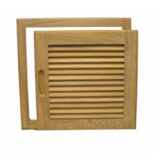 Teak Door Vent with Frame L - Image 1