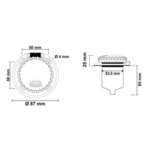 Trem (Ratio) Shore Power Inlet 16A Stainless Steel - Image 3