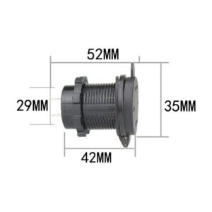 USB socket 1xQuickCharge + 2xUSB-C (with switch) - Image 3