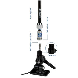 Scout Quick-2 VHF fiberglass antenna 1.5m (black) - Image 3