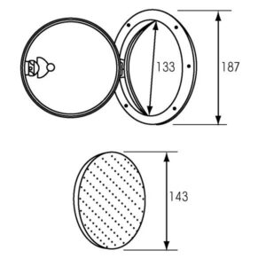 Inspektsiooni luuk 187mm täielikult kattev - Image 2